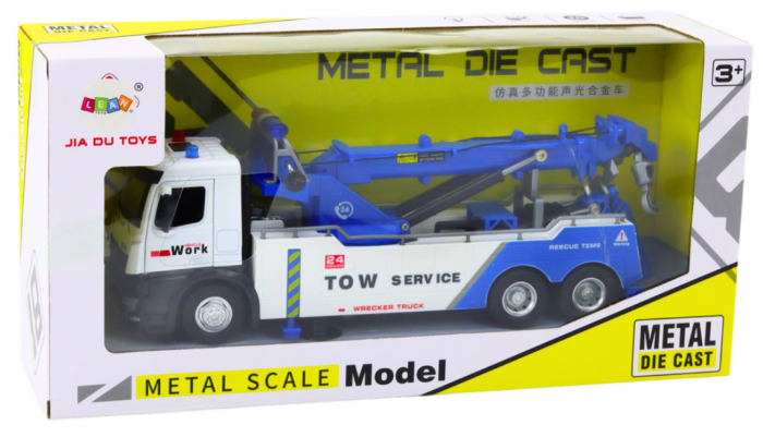 Camion cu Macara, Două Cârlige Metalice, Lumini Albe și Albastre, Sunete [4]