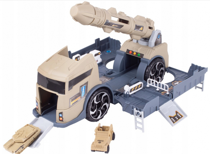 Camion Militar cu Lansator de Rachete – Set cu Stație de Alimentare și Semne [10]