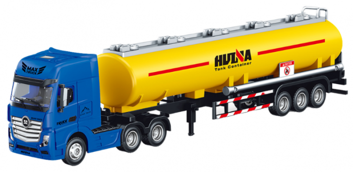 Camion tanc metalic cu părți mobile, galben, scară 1:50 [2]