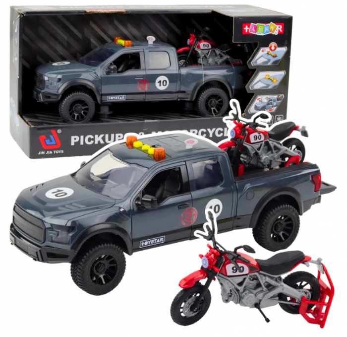 Camionetă Pickup Gri 1:12 cu Motor, Lumini și Sunete [1]