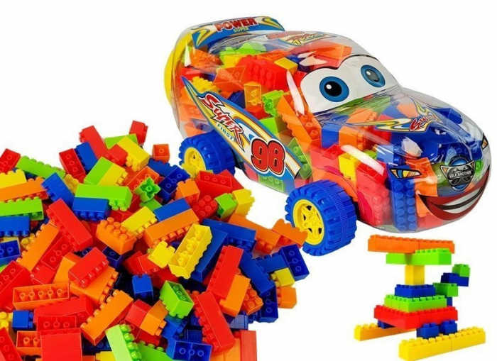 Cărămizi de construcție într-un borcan – Mașină de 35 cm, 205 piese [1]