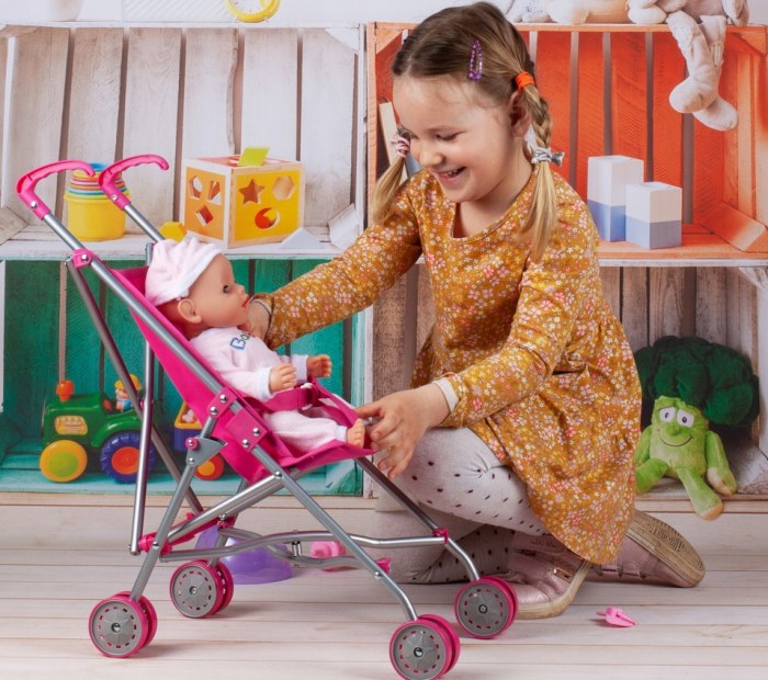 Cărucior de jucărie tip umbrelă pentru păpuși – model Unicorn [9]