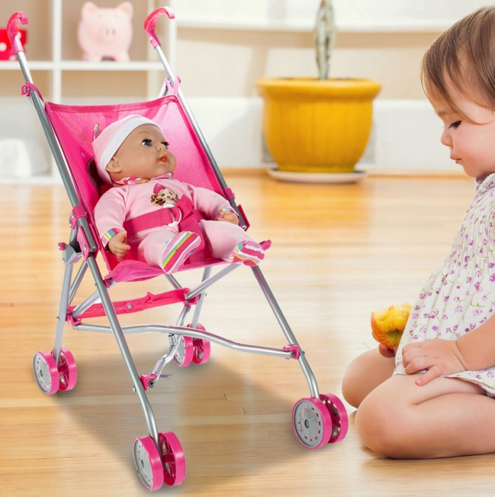 Cărucior de jucărie tip umbrelă pentru păpuși – model Unicorn [8]