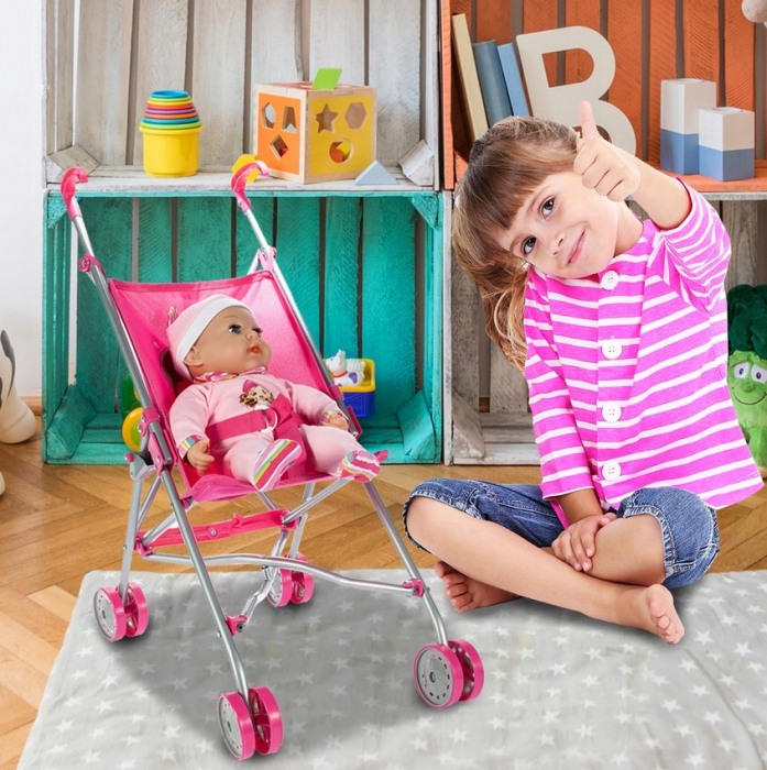 Cărucior de jucărie tip umbrelă pentru păpuși – model Unicorn [7]