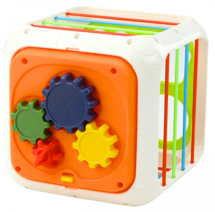 Cub senzorial educativ pentru copii – sorter flexibil colorat [2]