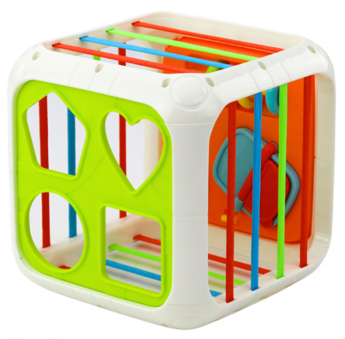 Cub senzorial educativ pentru copii – sorter flexibil colorat [3]