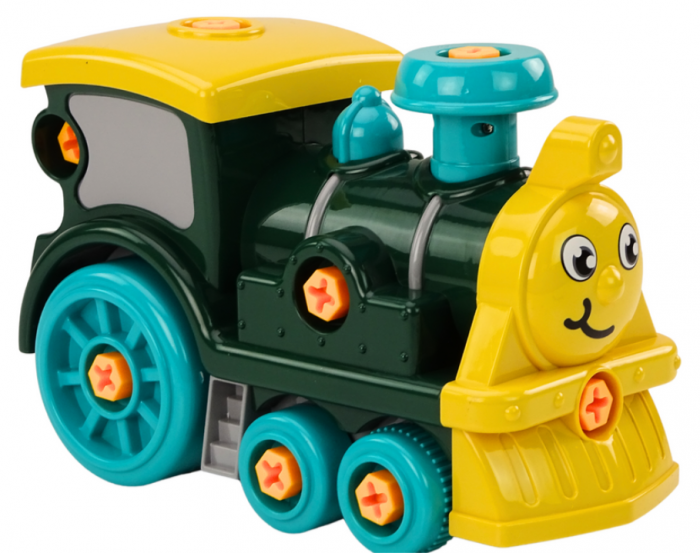 Locomotivă demontabila DIY verde [2]