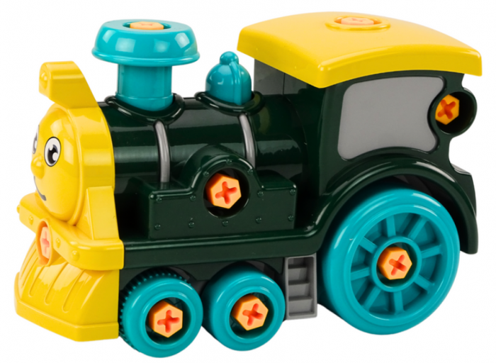 Locomotivă demontabila DIY verde [3]