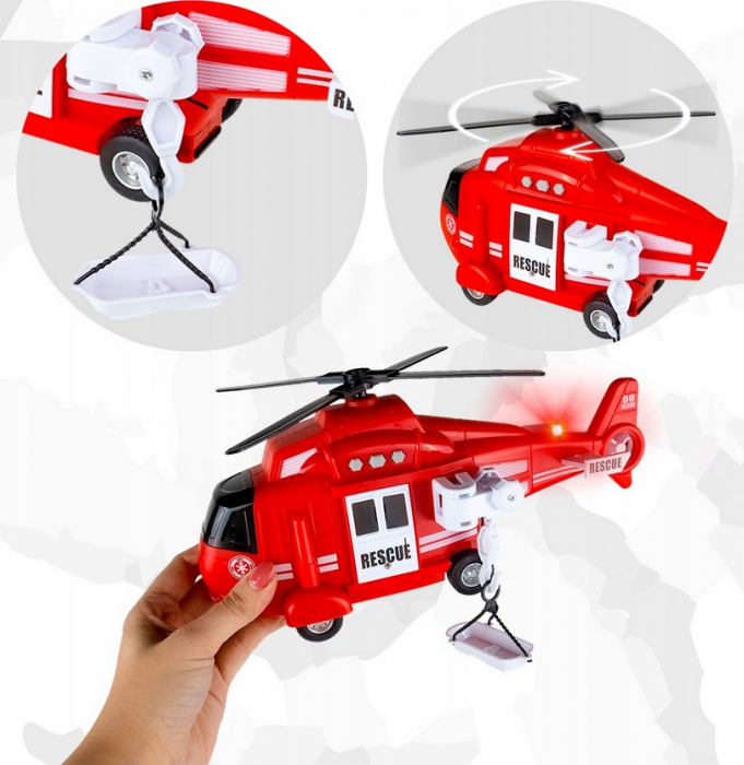 Elicopter de Pompieri 1:16 cu Lumini, Sunete și Proiector [3]
