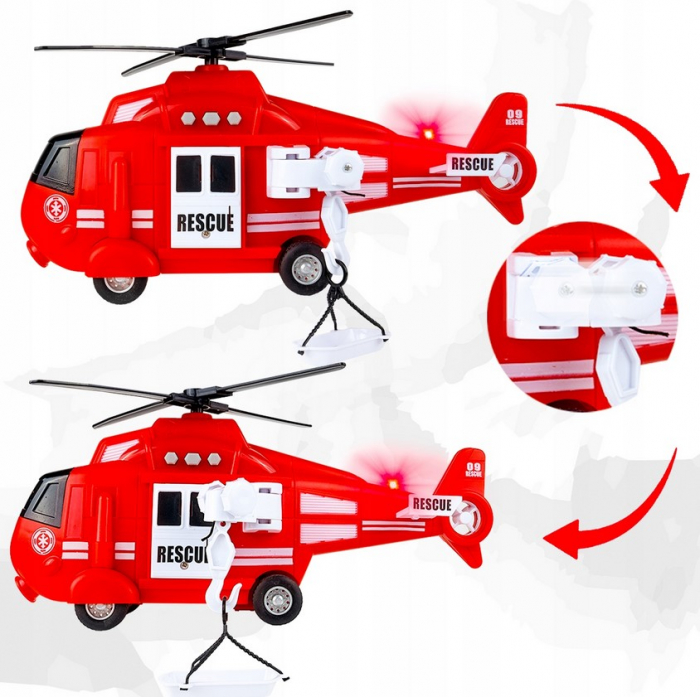 Elicopter de Pompieri 1:16 cu Lumini, Sunete și Proiector [5]