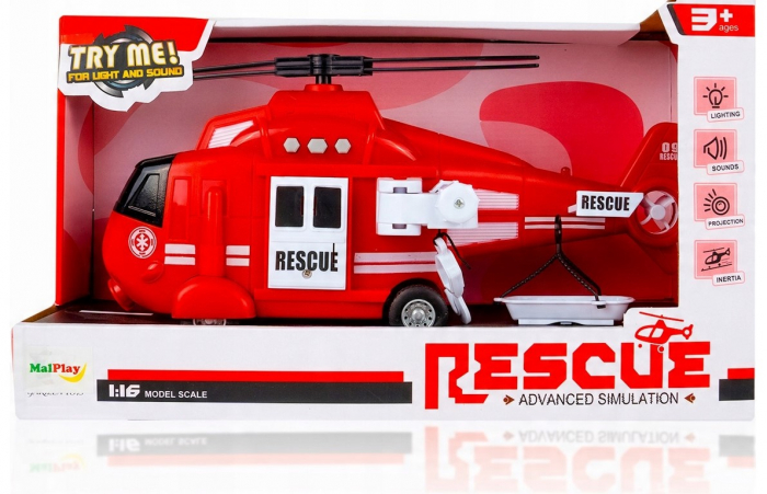 Elicopter de Pompieri 1:16 cu Lumini, Sunete și Proiector [7]