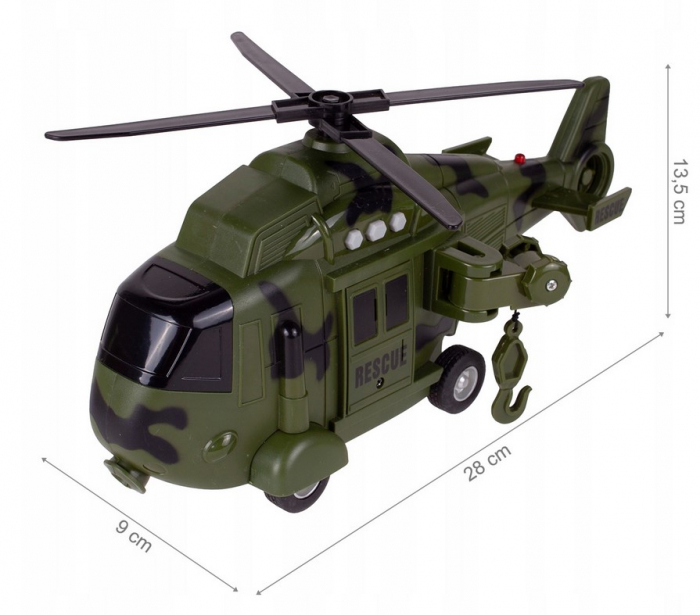 Elicopter Militar de Salvare cu Lumină și Sunet – Model Mare [3]