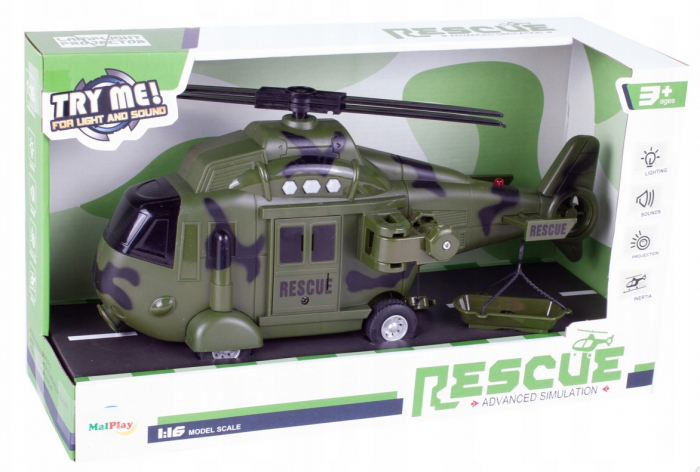 Elicopter Militar de Salvare cu Lumină și Sunet – Model Mare [7]