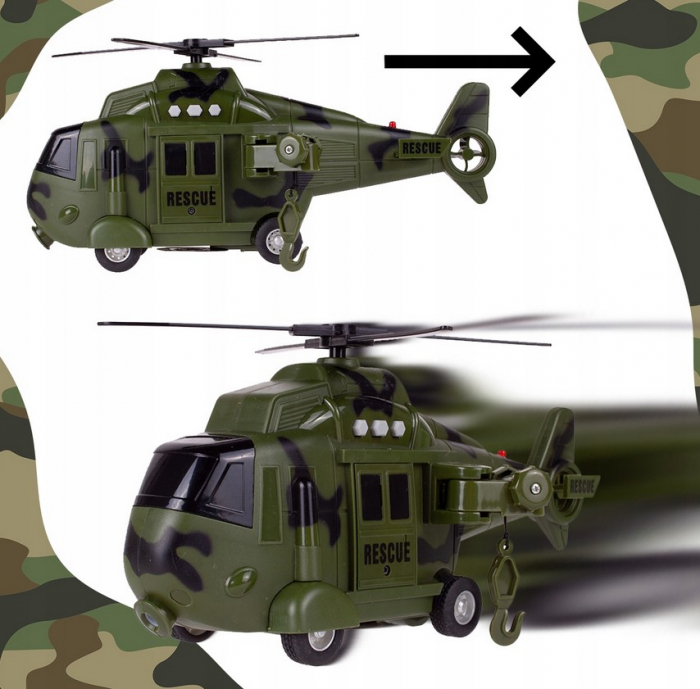 Elicopter Militar de Salvare cu Lumină și Sunet – Model Mare [6]