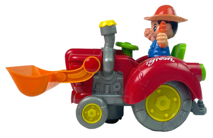 Excavator Interactiv Tip Tractor cu Baterii, Muzică și Lumină [3]