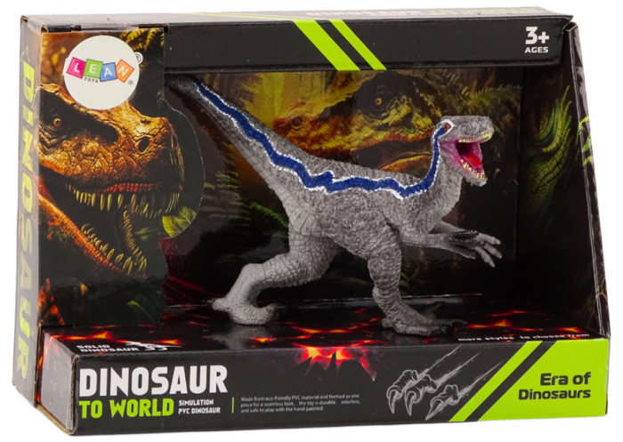 Figurină de Colecție Dinozaur Velociraptor Gri, 1 Bucată [3]