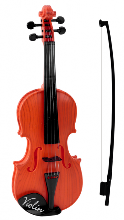 Instrument de vioară pentru copii cu arcuș, culoare maro deschis [2]