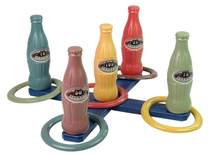 Joc de îndemânare – Aruncarea inelelor pe sticle cu punctaj [2]