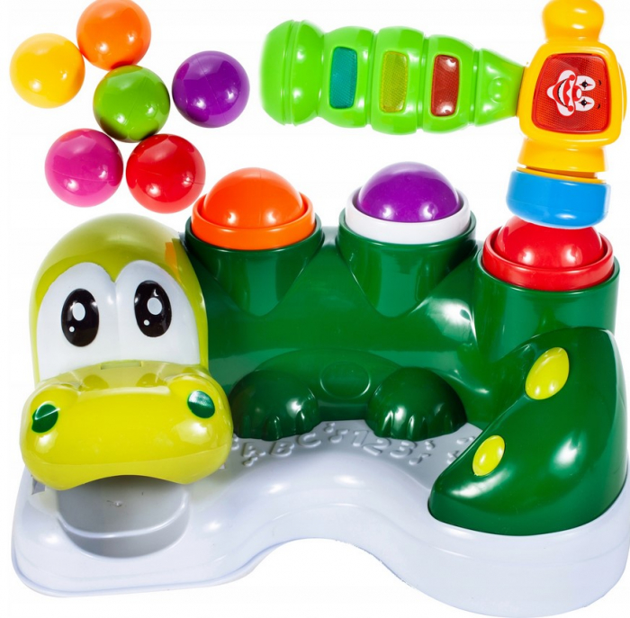 Joc interactiv Dinozaur Crocodil cu ciocan – lumini și sunete [2]