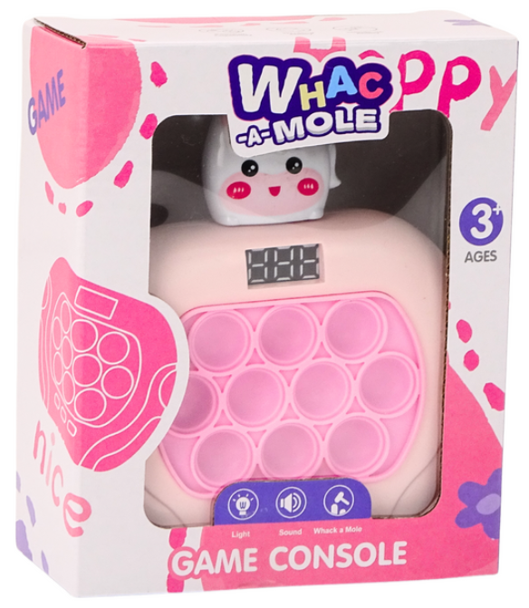 Joc Pop-It „Wac-A-Mole” Unicorn – cu Lumini, Sunete – Roz [3]