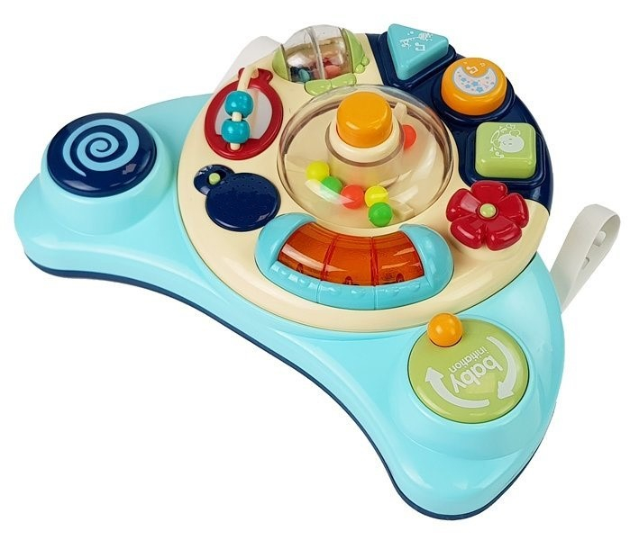 Jucărie Interactivă pentru Bebe – Panou Muzical cu Animale, Albastru [3]