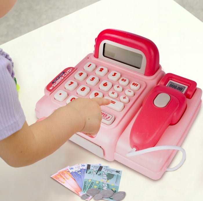 Kasa de Jucărie „Fun Cash” Roz – Set Interactiv pentru Fetițe și Băieți [2]