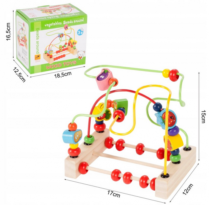 Labirint din lemn cu abac – Joc educativ pentru copii [2]