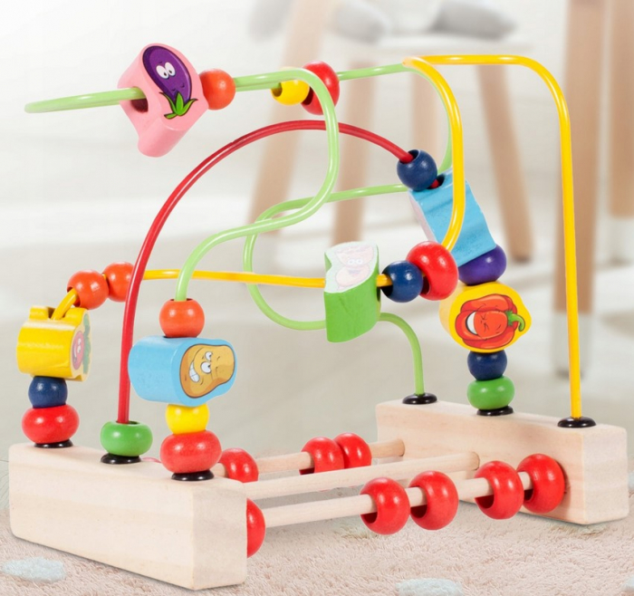 Labirint din lemn cu abac – Joc educativ pentru copii [4]