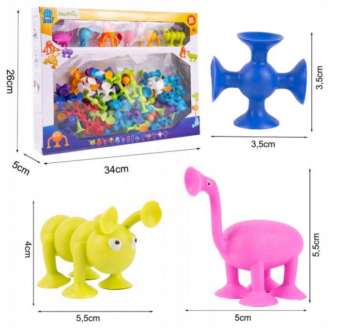 MalPlay – Set de Construcție cu Ventuze Silicoane – 96 piese [3]
