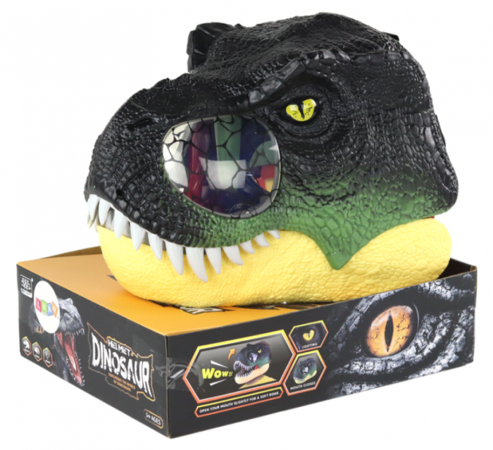 Mască Dinozaur cu Bandă Reglabilă, Lumini și Sunete – Neagră [5]