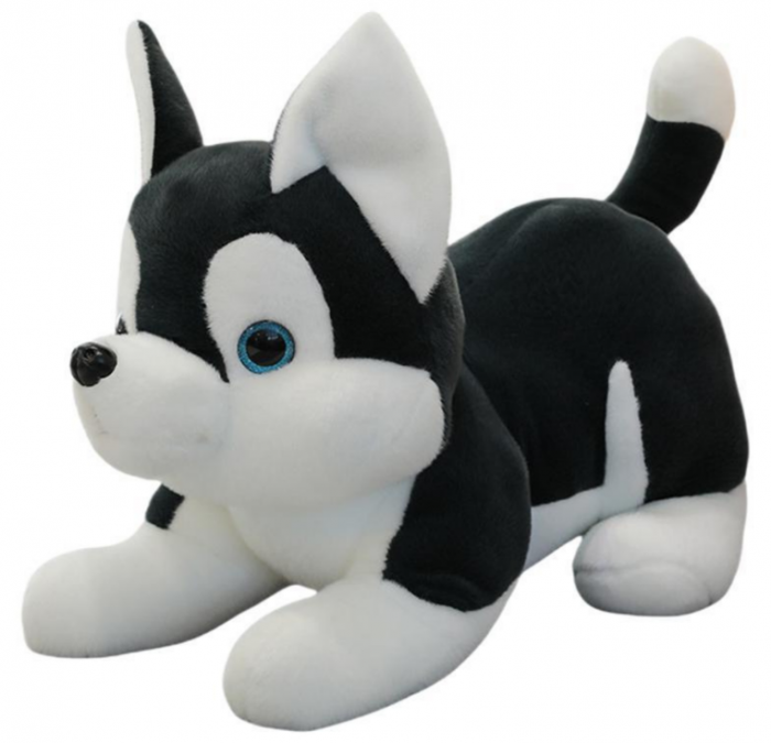 Mascotă de pluș câine Husky alb-negru, 30 cm [2]