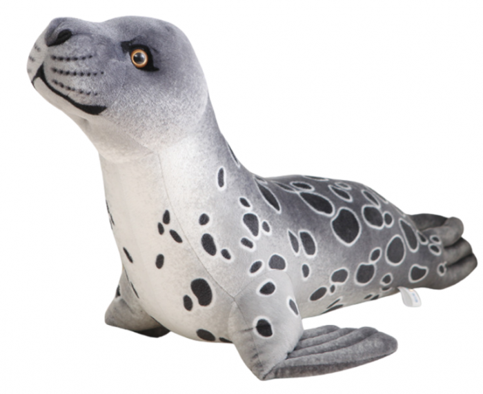 Mascotă de pluș, jucărie de alint foca gri, 37 cm [2]
