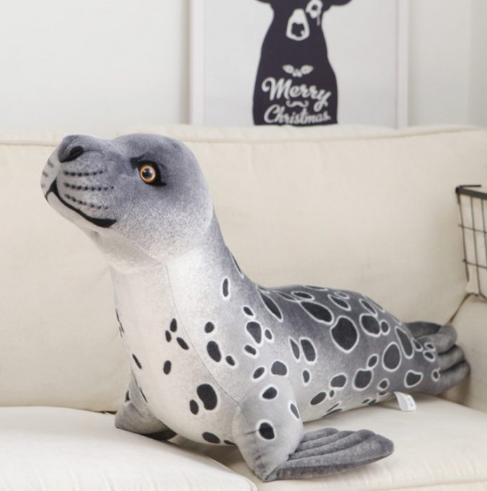 Mascotă de pluș, jucărie de alint foca gri, 37 cm [3]