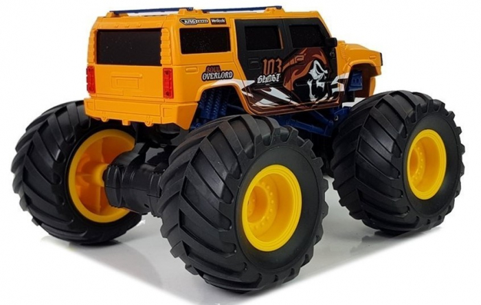 Mașină cu roți uriașe Bigfoot, telecomandă 2.4G, scară 1:18, galbenă [4]