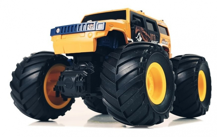 Mașină cu roți uriașe Bigfoot, telecomandă 2.4G, scară 1:18, galbenă [2]