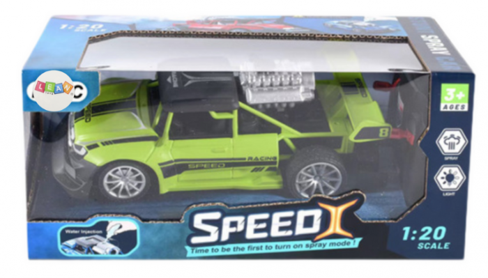 Mașină cu telecomandă RC 1:20, verde, cu lumini și efect de fum [4]