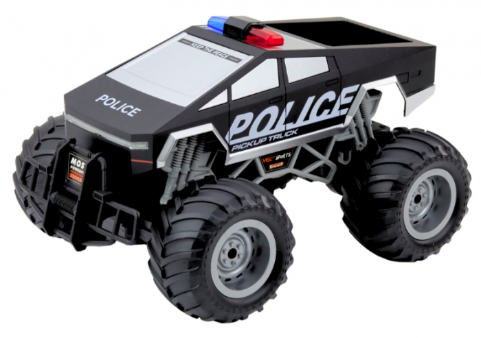 Mașină de poliție off-road RC, telecomandată, neagră, scară 1:16 [2]