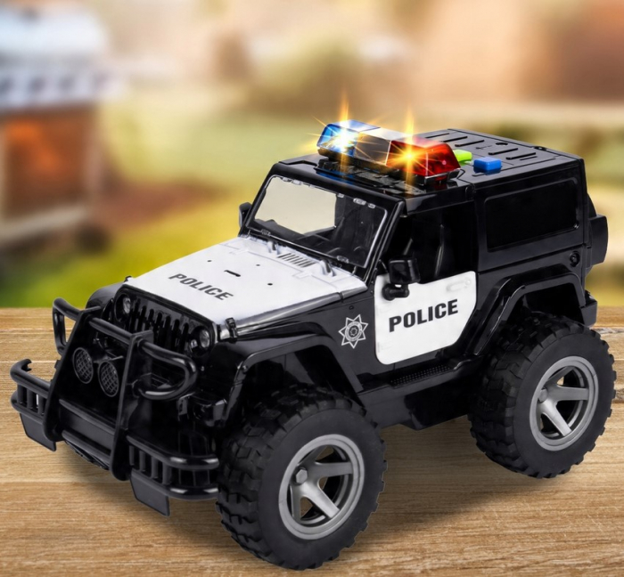 Mașină de poliție pentru copii – cu sunete, lumini și mecanism de propulsie [6]