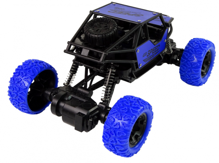 Mașină de teren cu telecomandă R/C 1:18 albastră [4]