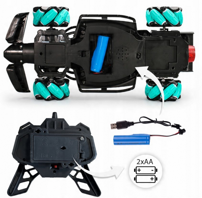 Mașină RC Controlată prin Gesturi – Drift, Sunete și Lumină [7]