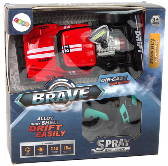 Mașină sport cu telecomandă R/C 1:16 roșie. [10]