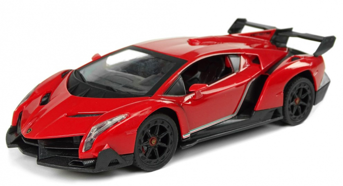 Mașină sport telecomandată 1:24 Lamborghini Veneno Roșu 2.4 GHz cu lumini [2]
