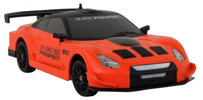 Mașină Sport Telecomandată R/C 1:24 Portocalie cu Roți Interchangeabile [5]