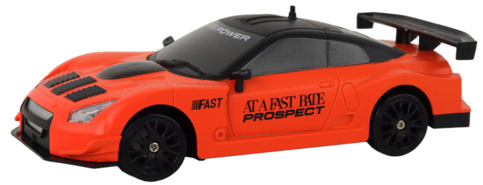 Mașină Sport Telecomandată R/C 1:24 Portocalie cu Roți Interchangeabile [2]