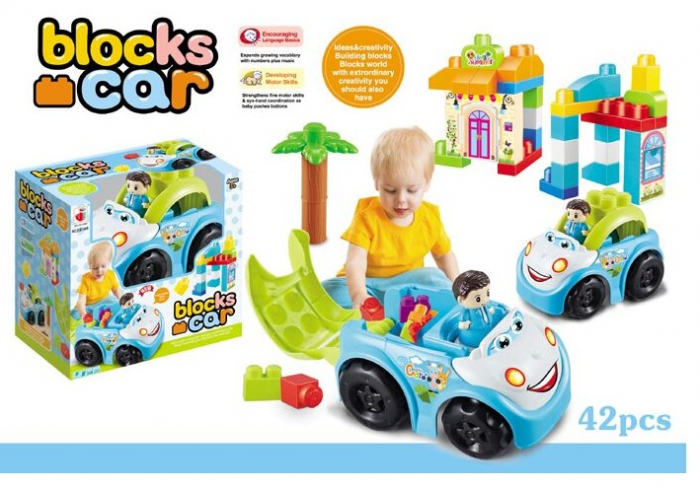 Mașinuță cu 40 de blocuri mari – Set educativ pentru copii [8]