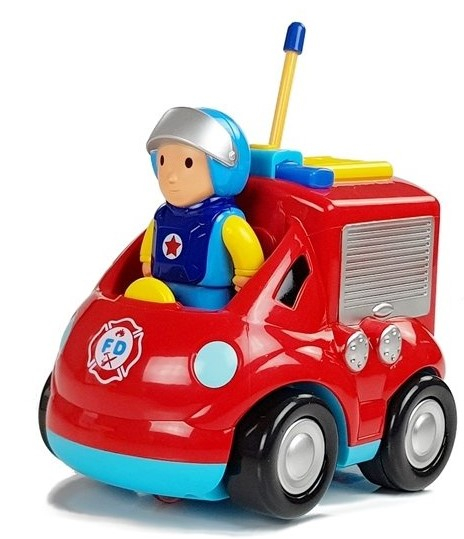 Mașinuță de Pompieri R/C pentru Bebeluși – cu Volan Telecomandă | Culoare Roșie [2]