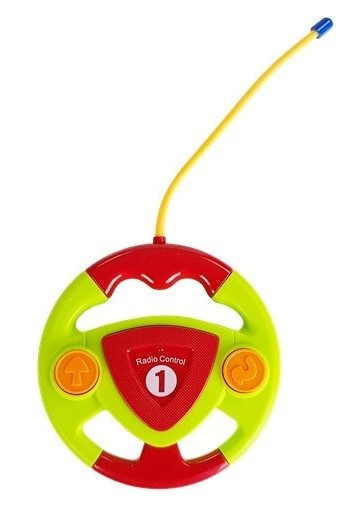 Mașinuță de Pompieri R/C pentru Bebeluși – cu Volan Telecomandă | Culoare Roșie [5]