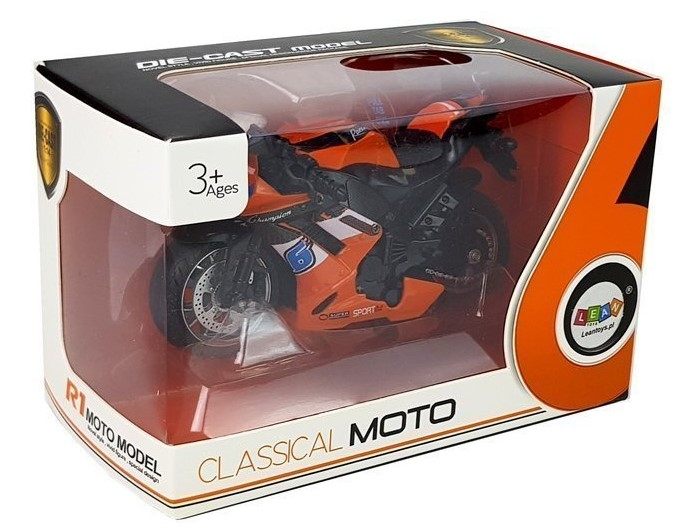 Motocicletă Sport cu Sunete 1:14 Portocaliu [4]