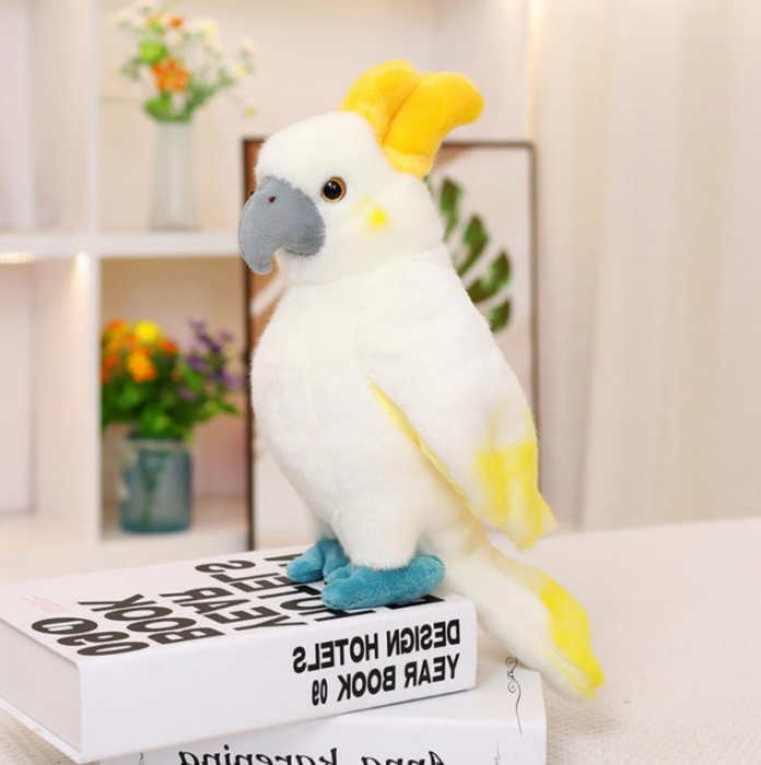 Papagal de pluș – Cacadu alb, 35 cm [3]