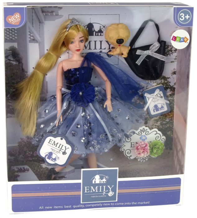 Păpușa Baby Emily cu Poșetuță Cățeluș cu Flori [5]